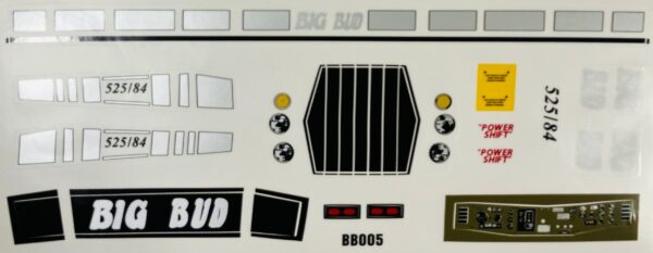Decal 1/16 Big Bud 525/84 Silver - DBB005