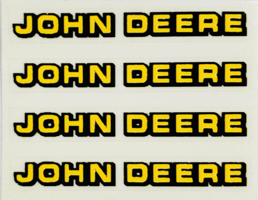 Decal John Deere Yellow, Black 1 1/2in. DJ1966 Midwest Decals