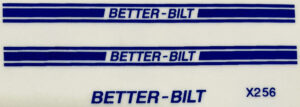 Decal 1/64 Better-Bilt Set - Blue on Clear - Logo - DX256
