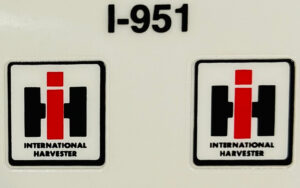 Decal IH Logo (red, white & black) 7/16 inch DI951