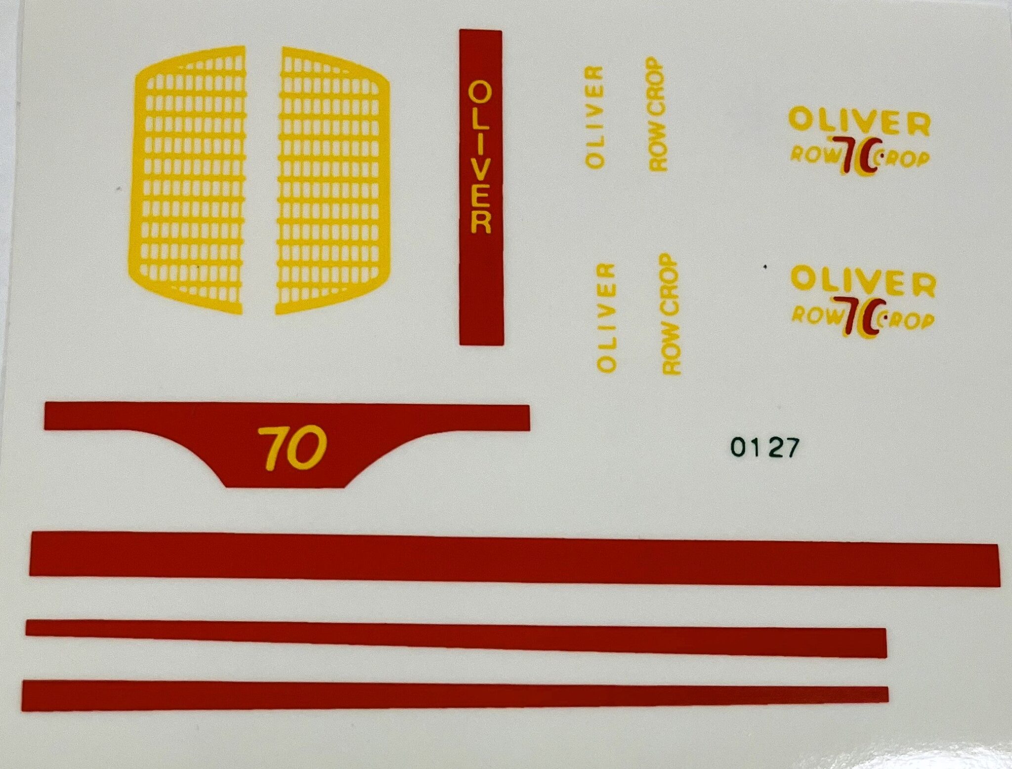Decal 1/16 Oliver Deluxe 70 Set DO127 Midwest Decals & Farm Toys
