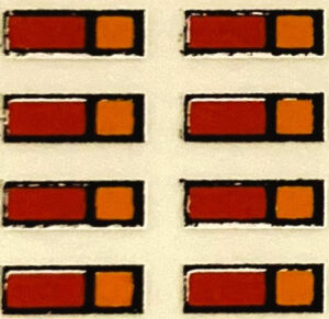 Decal 1/16 Warning Light, Tail - Amber, Red 3/16" DX731