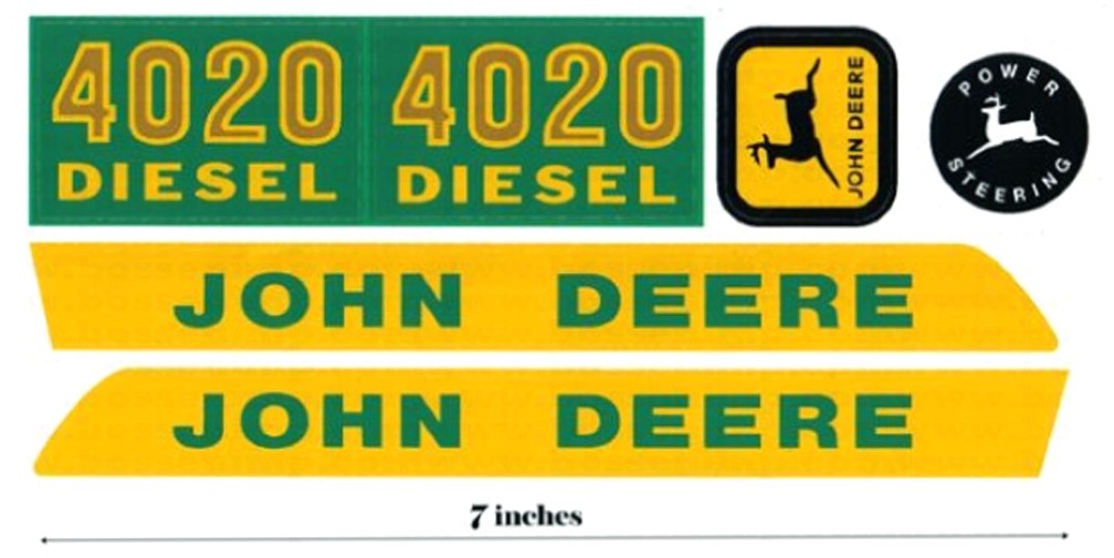 Decal John Deere 4020 Wf With Thick Side Panles Pedal Tractor Set Dpj2540a Midwest Decals 3122