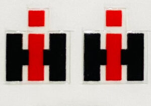 Decal IH Logo 1/4 inch (red, & black ) DI950