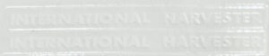 Decal International Harvestor Logo (white on clear) 2 3/8" DI927