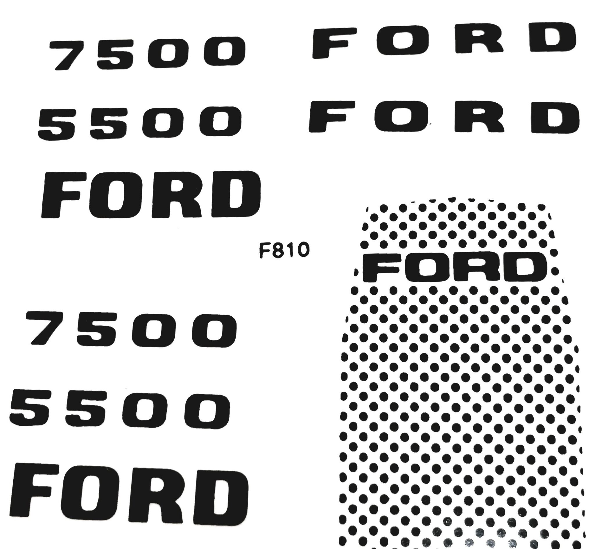 Decal 1/12 Ford Loader Backhoe Set w/Mo. 's DF810 Midwest Decals