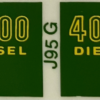 Decal 1/16 John Deere 4000 Diesel Model Numbers Outlined (green) - DJ95G