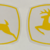 Decal John Deere Logo - Yellow Deer on clear 1 11/16" - DJ2931
