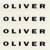 Decal 1/16 Oliver Black on White 1 1/4" DO30