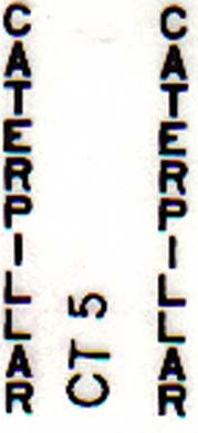 Decal Caterpillar Logo (black) - 1"  DCT5