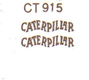 Decal Caterpillar Logo (gold) 9/16" DCT915