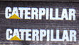 Decal Caterpillar Logo (white, yellow triangle) 13/16" DCT942