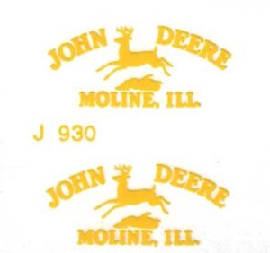 Decal John Deere Logo Old (yellow) Medium 1 1/4"- DJ930