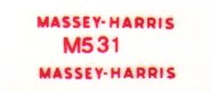 Decal Massey Harris Red Print - Logo - DM531