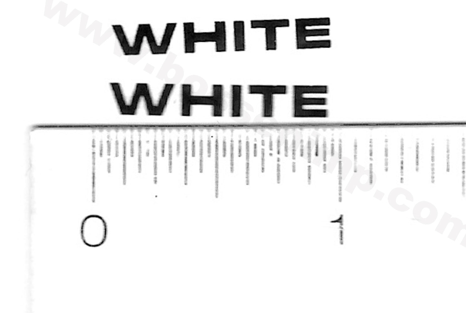 Decal White Logo 1/8 inch x 7/8 inch black DO911 Midwest Decals