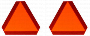 Decal SMV Slow Moving Vehicle 1/16 1" set of 2 - DX5