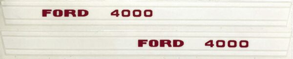 Decal 1/12 Ford 4000 Hood Only DF14