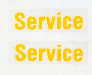 Decal 1/50 Caterpillar Service - yellow 2" DCT801