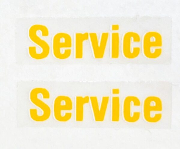 Decal 1/50 Caterpillar Service - yellow 2" DCT801