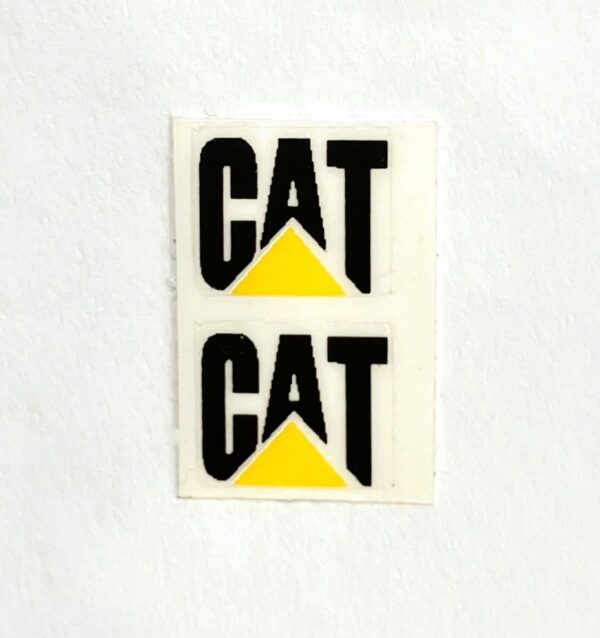 Decal CAT Logo (black, yellow triangle) 1/2" DCT937