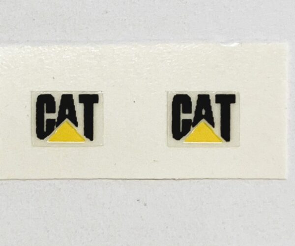 Decal CAT Logo (black, yellow triangle) 7/16" DCT938