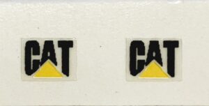Decal CAT Logo (black, yellow triangle) 7/16" DCT938