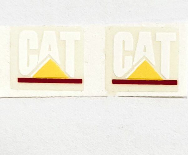 Decal CAT Logo (white, yellow triangle with red) 1/4" DCT934