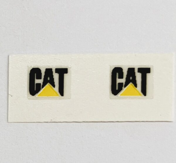 Decal CAT Logo (black, yellow triangle) 1/4"  DCT939