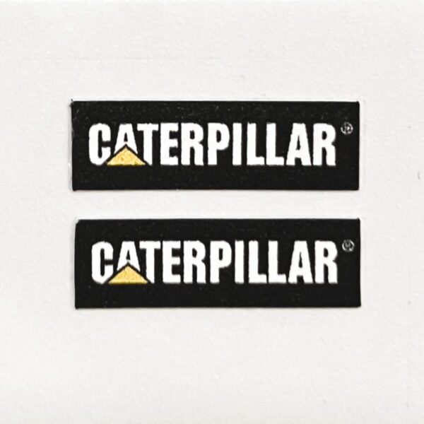 Decal Caterpillar Logo (white, yellow triangle) 1/2" DCT944B
