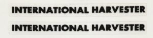 Decal International Harvester Logo (black on clear) 1 5/16" DI938