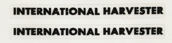 Decal International Harvester Logo (black on clear) 1 5/16" DI938