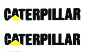 Decal Caterpillar Logo (black, yellow triangle) 5/8" DCT948