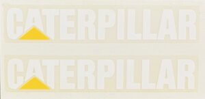 Decal Caterpillar Logo (white, yellow triangle) 13/16" DCT942
