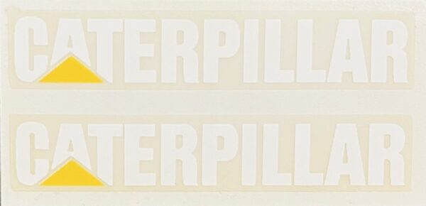 Decal Caterpillar Logo (white, yellow triangle) 13/16" DCT942
