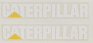 Decal Caterpillar Logo (white, yellow triangle) 5/8" DCT943