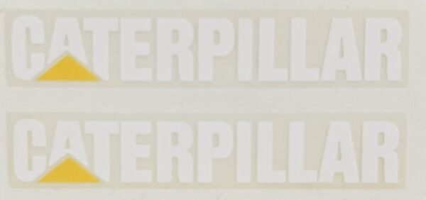 Decal Caterpillar Logo (white, yellow triangle) 5/8" DCT943