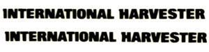Decal International Harvester Logo (black on clear) 2 5/8" DI937