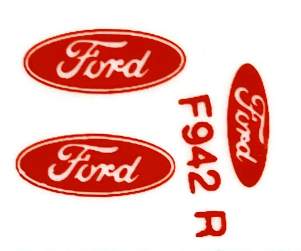 Decal Ford Small (red) 1/2