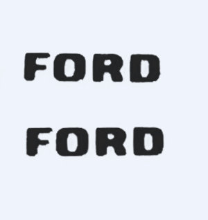 Decal Ford Small (black on clear) 1/2" DF916