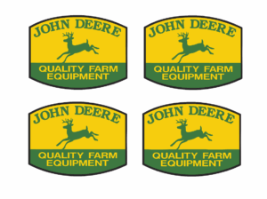 Decal John Deere Logo (4) - 3/8" - DJ1986