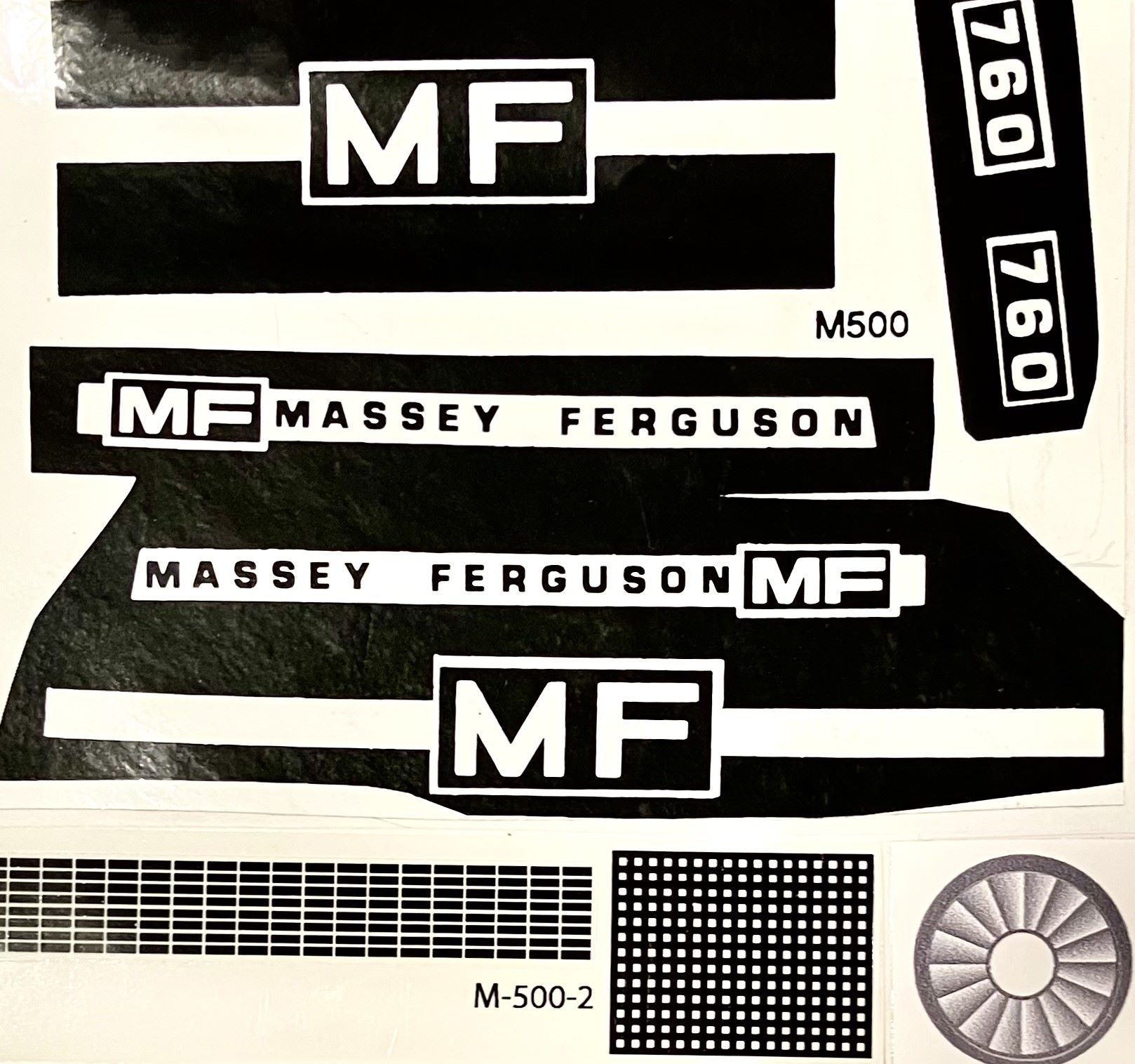 Mf Stickers 1/16 Massey Ferguson 760 DM500 - Midwest Decals & Farm Toys