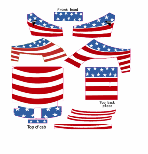 Decal 1/64 Case IH Patriot Sprayer 4350 Flag Decals DI799