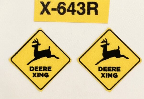 Decal Deere Crossing sign DX643R