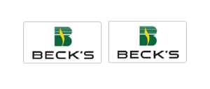 Decal Beck's 1" (2)  DX498L
