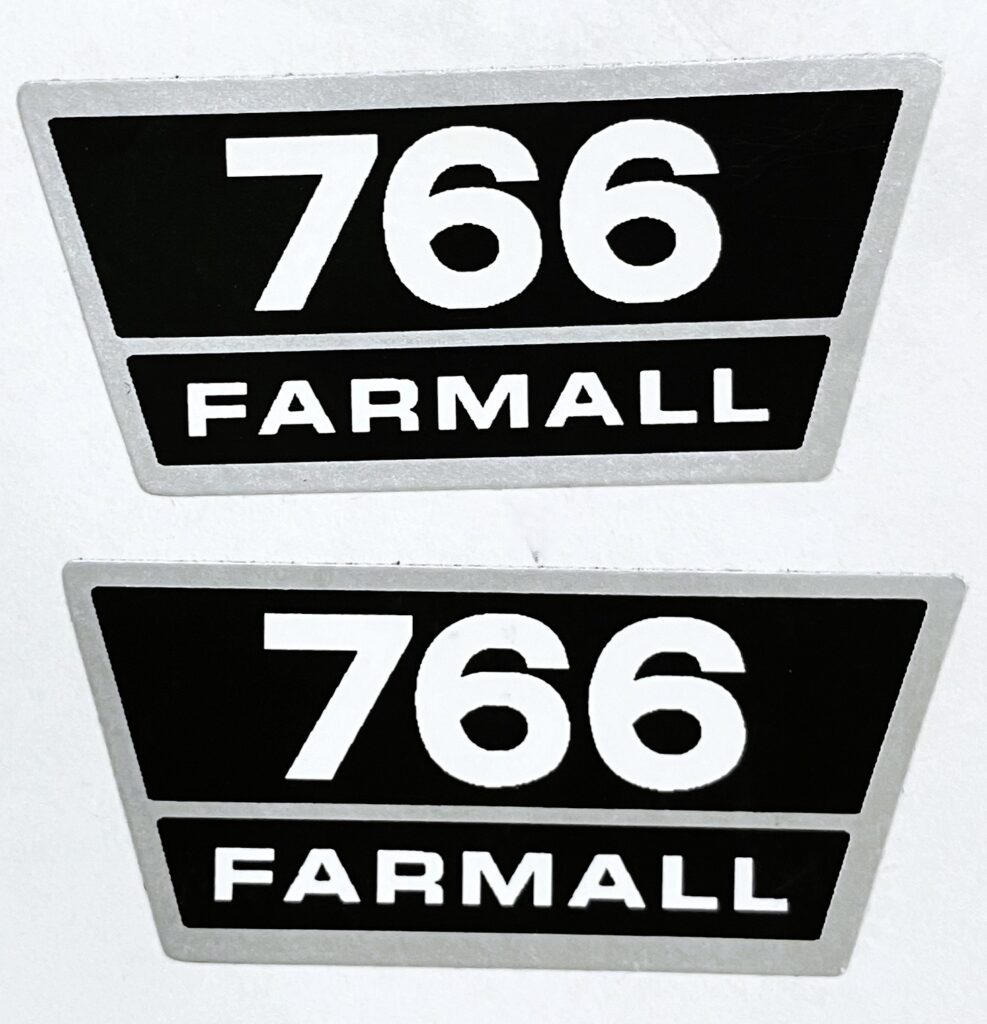 Decal IH Farmall 766 Model number for Pedal DPI2805 - Midwest Decals ...