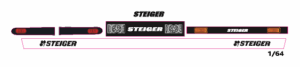 Decal 1/64 Steiger Side Stripes White and Light set DS739