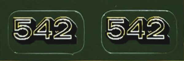 Decal 1/16 John Deere number 542 DJ1952