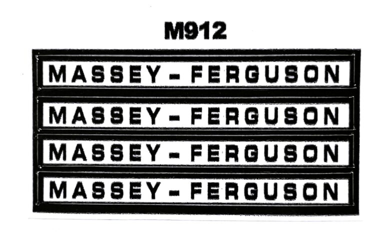 Ferguson Decals Decal Massey Ferguson Logo - Black on White 1 3/8