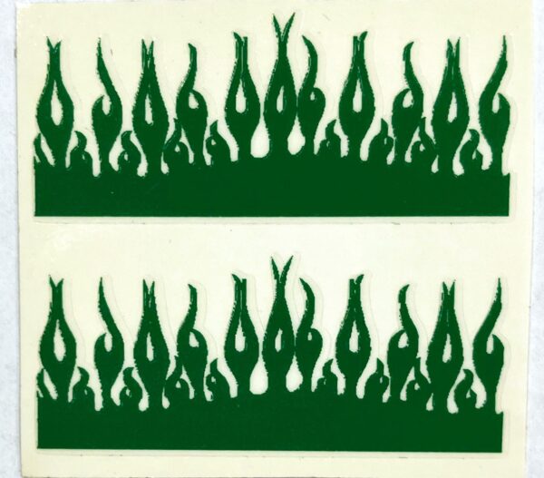 Decal 1/64 Hood Flames for Pickups and Semis set of 2 Green - MFTDC4500GR