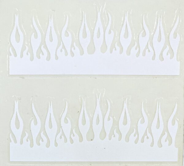 Decal 1/64 Hood Flames for Pickups and Semis set of 2 White - MFTDC4500W